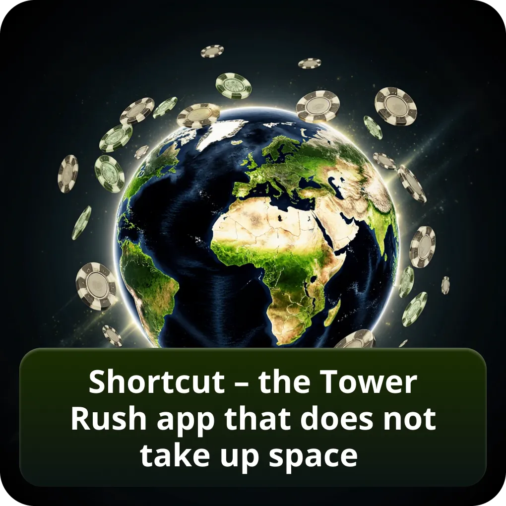 Shortcut – The Tower Rush App That Does Not Take Up Space